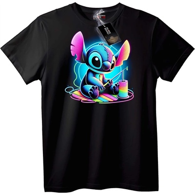 NOONEBRAND Тениска Stitch с неонов риболов - 4XL, White