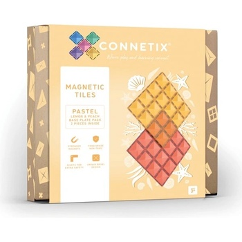 Connetix Pastel Lemon & Peach Base Plate 2 ks základny
