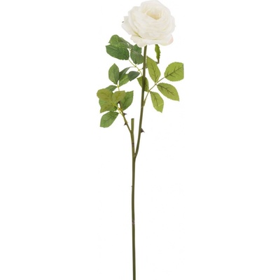 Dekorace umělá bílá růže Mattie - 17*10*59 cm - J-Line by Jolipa