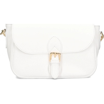 Dámská kožená crossbody kabelka Italia Melanis bílá
