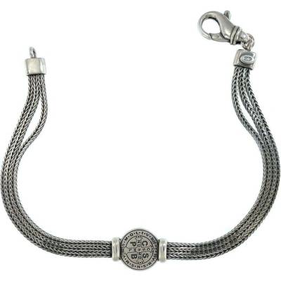 INFINITYSILVER Strieborný pánsky náramok sv. Benedict 2021AC052B21