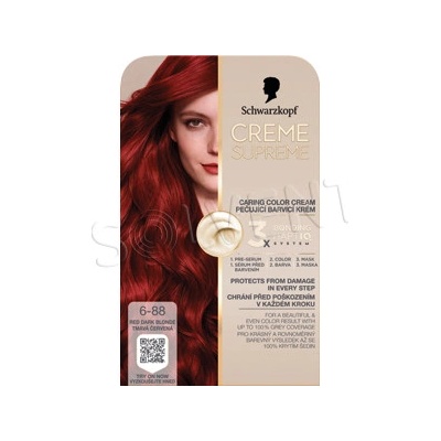 Schwarzkopf Creme Supreme 6-88 Tmavá červená