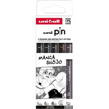 UNI PIN Drawing - sada linerů Manga Shojo (5 ks)