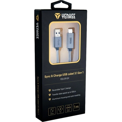 Yenkee YCU 311 GY USB A 3.1 / C, 1m
