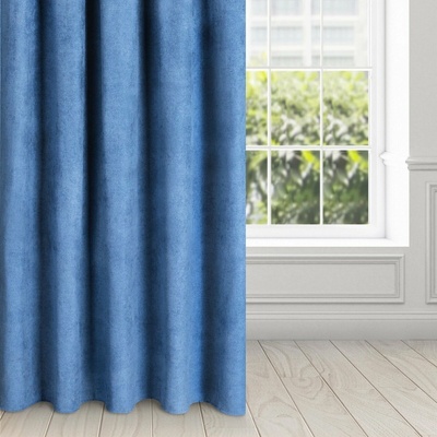 EUROFIRANY ZATEMŇOVACÍ ZÁVĚS NA PÁSCE AMAYA 140X250 CM MODRÁ