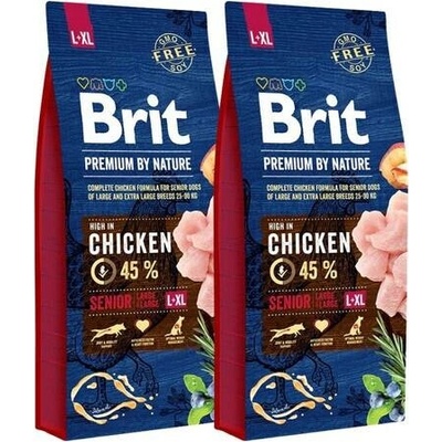 Brit Premium by Nature Senior L-XL Chicken 2 x 15 kg
