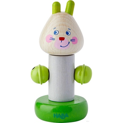 Haba zajačik Bell so zvončekmi z dreva zelený