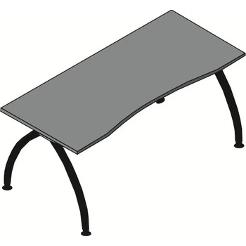 Image 1 of Мебел Ленд Бюро ml плот с извивка по средата и метални крака