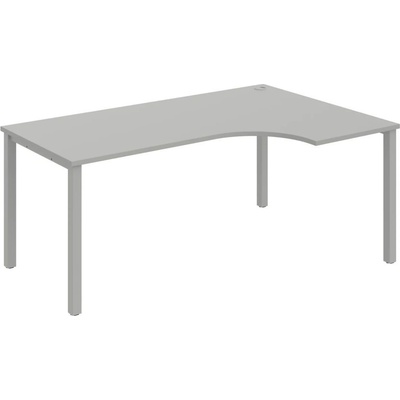 OFFICE PRO s.r.o. HOBIS kancelársky stôl tvarový, ergo ľavý - UE 1800 60 L, šeda