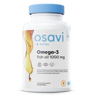 Osavi Omega-3 рибено масло, рибено масло, 1000 mg, 60 софтгел капсули