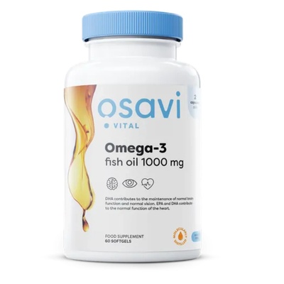 Osavi Omega-3 рибено масло, рибено масло, 1000 mg, 60 софтгел капсули