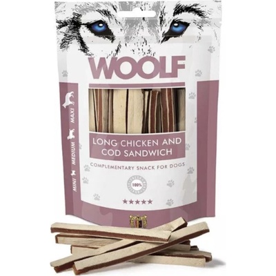 WOOLF pamlsok kurací sendvič s treskou 100 g