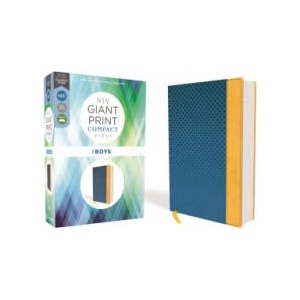 Niv, Giant Print Compact Bible for Boys, Leathersoft, Blue, Red Letter Edition, Comfort Print (ISBN: 9780310455790)