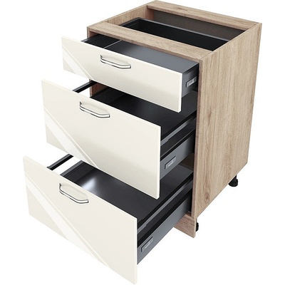 ИРИМ Долен кухненски шкаф Сити АРФ-Крийм гланц-11-54 60 см