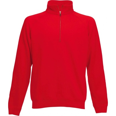 Fruit of the Loom mikina Premium Zip Neck Sweat s 1/4 zipem COT162032t3701-dark heathe