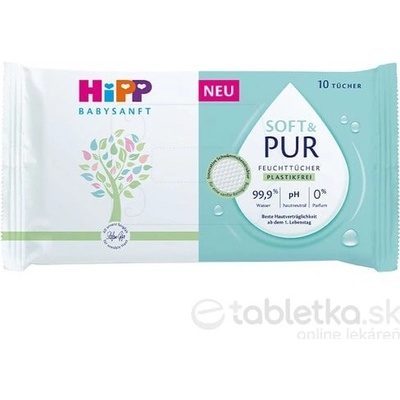 Hipp Babysanft vlhčené obrúsky Soft & Pur 10 ks