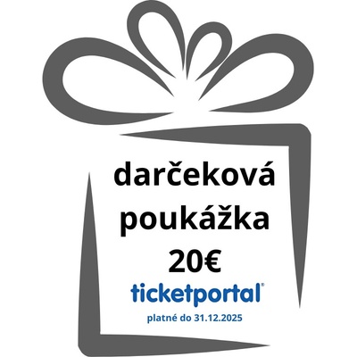 Darčeková poukážka ticketportal 20€ darček_ticketportal_poukažka_20€