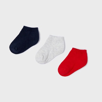 Mayoral Комплект от 3 чифта едноцветни чорапи за бебе момче Майорал
