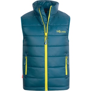 TROLLKIDS Детски синтетичен елек Trollkids Kids Trondheim Vest Synthetic vest - Petrol / Lime - размер 128 (EU) (703-2400-0916)
