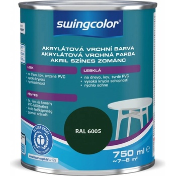 Swingcolor Farebný email 0,75 l machovo zelená