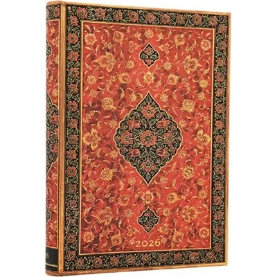 Layla Persian Poetry Midi 12 month Day at a Time Hardcover Flexi Dayplanner Elastic Band Closure 2026