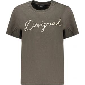 DESIGUAL Дамска тениска с къс ръкав desigual, Размер s, Цвят Сив (26wwtk39_gr2000)