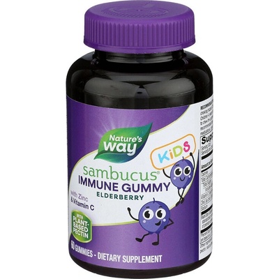 Nature's Way Самбукус за деца Имун Гъми (с витамин С и цинк) 40 желирани таблетки | Nature’s Way (12346)