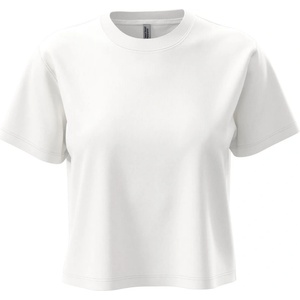 Next Level Apparel n 7610 / Дамски къс топ от тежък памук - бял xxxl (08761000113)
