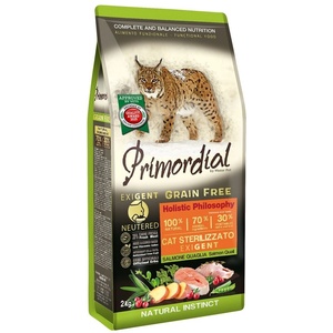 PRIMORDIAL GF Cat Sterilizzato Salmon & Quail 2 kg