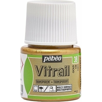 Pébéo Vitrail Farba na sklo Gold 45 ml