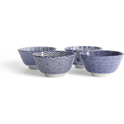 Tokyo Design Studio Dárková sada misek na rýži Nippon Blue 300 ml 4 ks