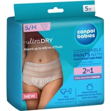 Canpol babies Popôrodné nohavičky 2v1 S/M jednorazové s vnútornou vložkou 5 ks