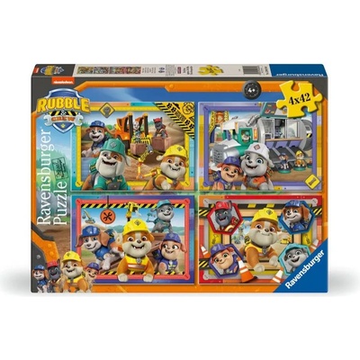 Ravensburger - Puzzle 4x42 Paw patrol: Rubble and Crew - 40 - 99 piese