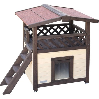 Kerbl Bravson 81529 4-Season Deluxe Zateplená bouda pro kočky 88 x 57 x 77 cm