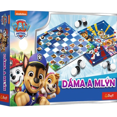 TREFL Dáma a Mlýn Tlapková patrola/Paw Patrol společenská hra v krabici 29x19x4 cm