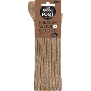 AGIVA Дамски чорапи Agiva Happy Foottopia, Вълна, Бежов, 39-42 размер (AGIVA-018)