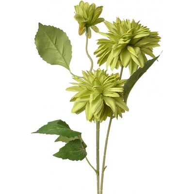 Zelená umelá dekorácia kvetina georgína - 17*10*70 cm - Clayre & Eef