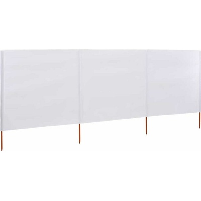 Emaga 3dílná zástěna proti větru textil 400 x 80 cm pískově bílá