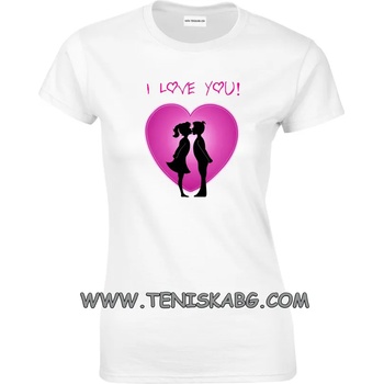 Image 1 of Fruit of the Loom Закачлива тениска - i love you 3