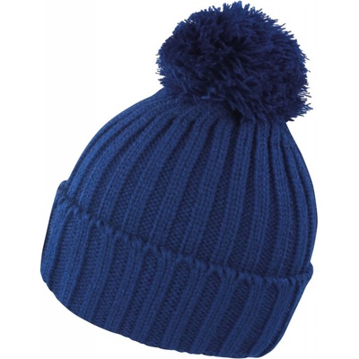 Blingstar čepice Beanie žebrovaná s bambulí navy