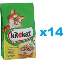 KITEKAT s kuracím mäsom a zeleninou 14 x 300 g