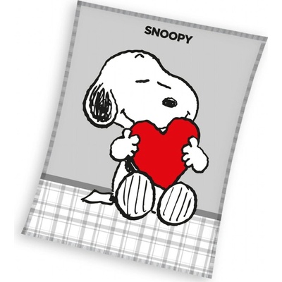 Carbotex Dětská fleecová deka Snoopy Love – Zboží Dáma