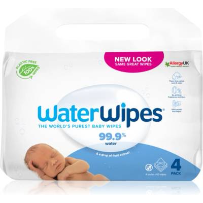 WaterWipes Baby Wipes 4 Pack нежни мокри кърпички за бебета 4x60 бр