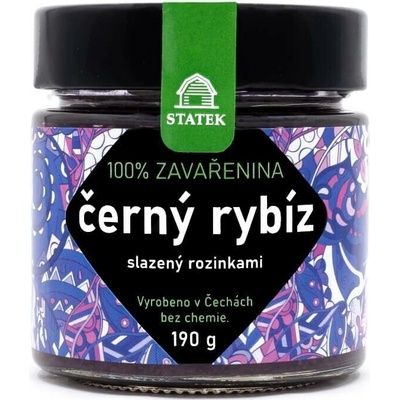 Hradecké delikatesy 100% zavařenina černý rybíz slazený rozinkami 190g