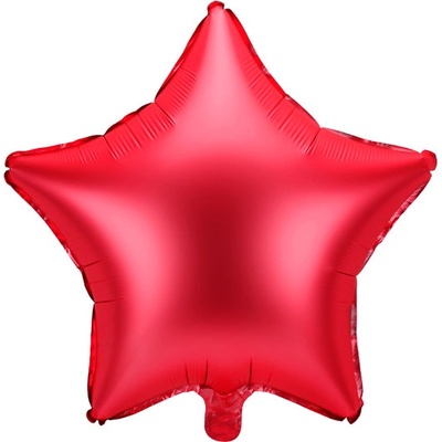 PartyDeco Fóliový balón Hviezda červená 48 cm