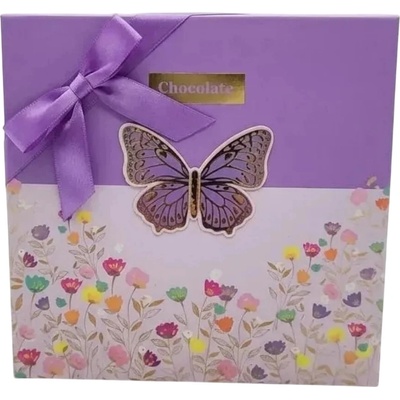 CHOCOLADY Butterfly Giftbox – fialový (200g)