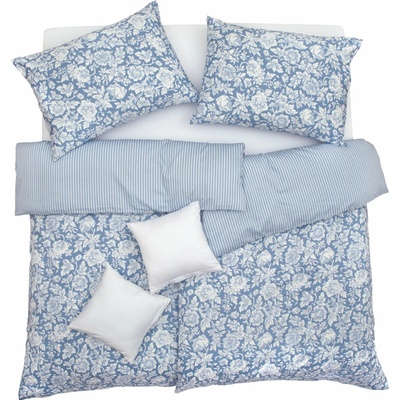 SCANquilt Obliečky satén design windsor modrá 140x220 70x90