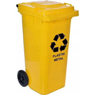 Gockowiak Plastový koš 120 l žlutý