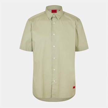 HUGO BOSS Риза с къс ръкав Hugo Men's Short Sleeve Shirt - Open Green 391