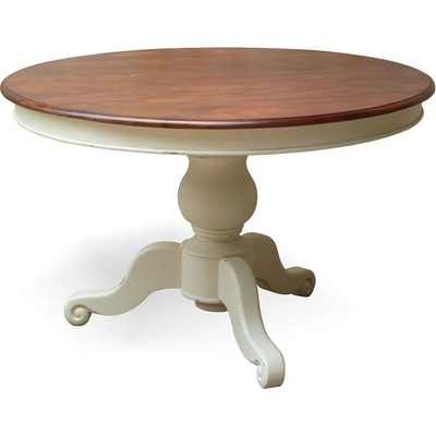 EX Home Трапезна маса EX Home модел Mahagon, 120 см, Масив, Бяла